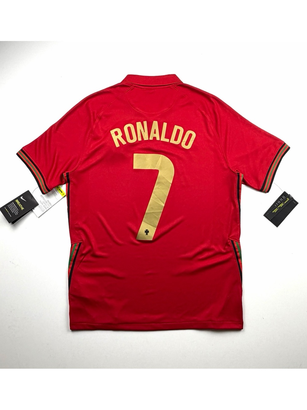 Nike 2020 Ronaldo Portugal Home Polo Shirt Jersey Mens Medium Red BNWT Soccer